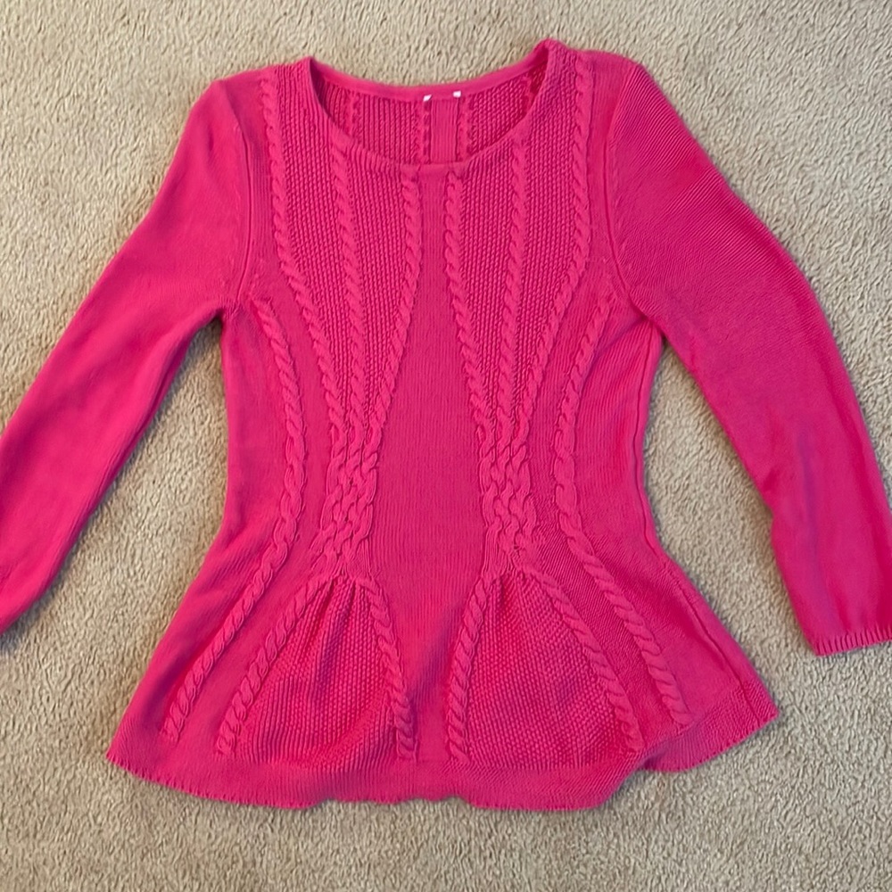 Fancy pink cotton sweater